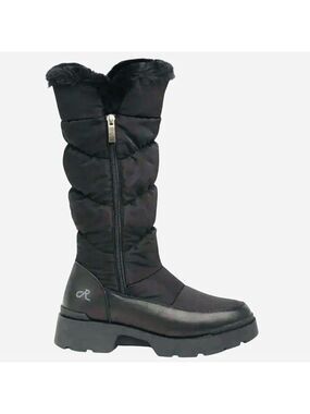RELIGIOUS COMFORT QUILTED  WINTER TALL ZIP BOOTS FLEECE INTERIOR  SZ 9
